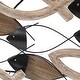 preview thumbnail 4 of 6, Black Metal and Brown Wood Modern School of Fish Metal Wall Decor