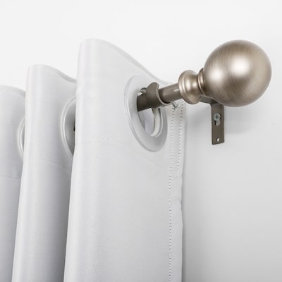 UTOPIA ALLEY 3/4 Inch Curtain Rod - Curtain Rods For Windows 28 to 48 Inch, Adjustable Drapery Rods, Satin Nickel Curtain Rods