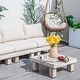 preview thumbnail 26 of 29, Outdoor Aluminum Conversation Sofa Set with Sponge-filled Cushion