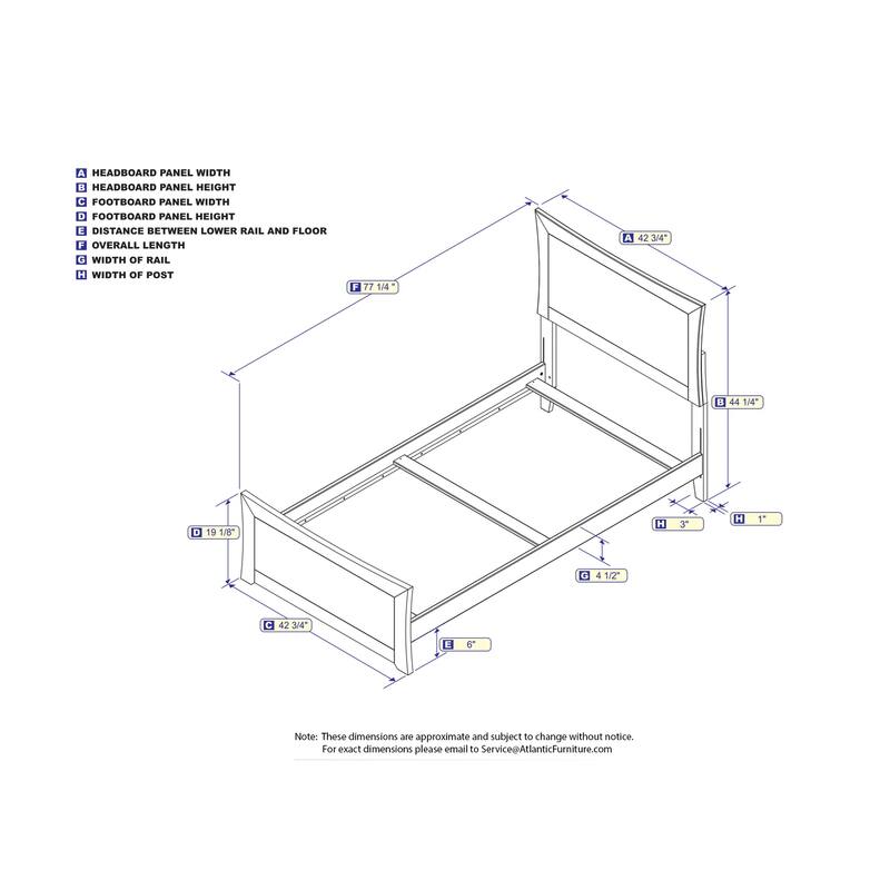 Traditional Bed Frame with Footboard - Solid Wood Bed - Elegant Bedroom Furniture - HomeStock