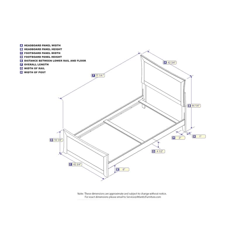 Traditional Full Bed Frame with Footboard - Victorian Style Bed - White Finish - HomeStock
