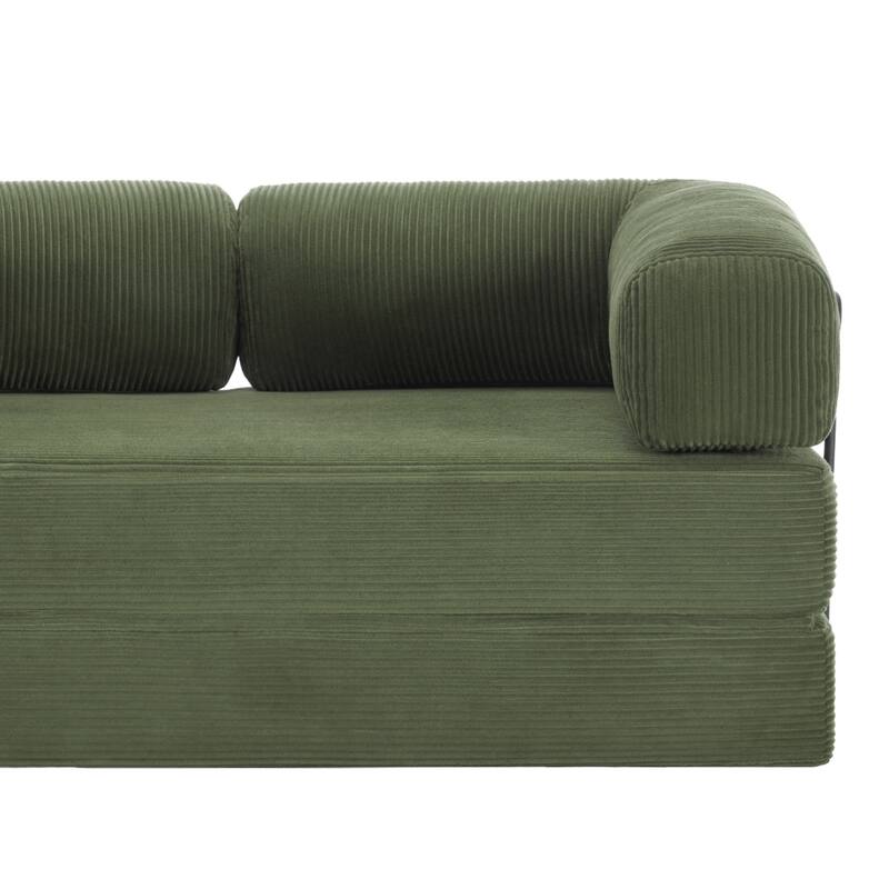 Corduroy Large Couch Convertible Floor Sofa Bed Sleeper