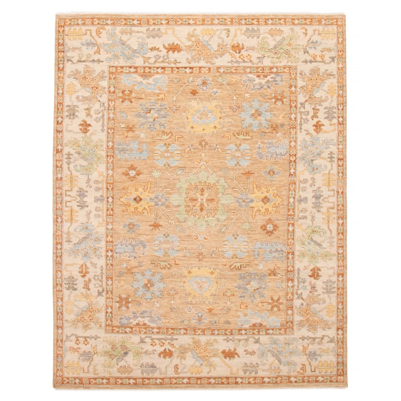ECARPETGALLERY Hand-knotted Modern Oushak Light Brown Wool Rug - 8' 2" x 10' 7" - Light Brown - 8' 2" x 10' 7" - Rectangle