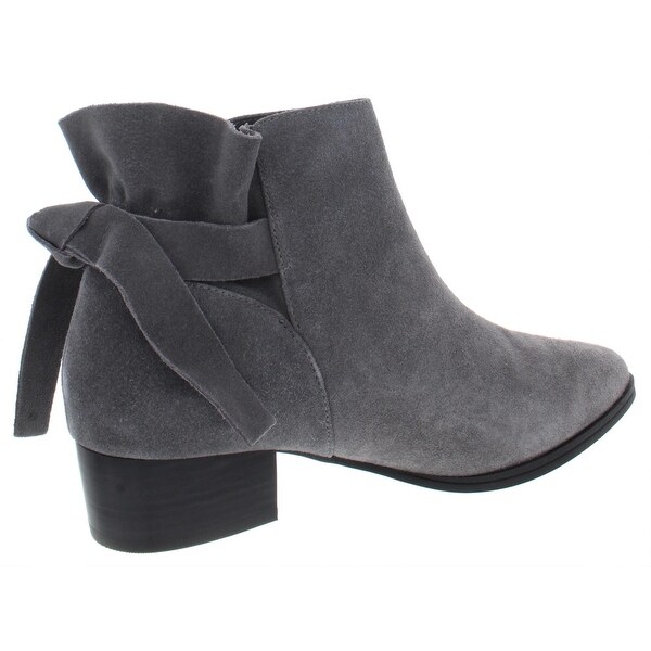 black ankle boots with bow