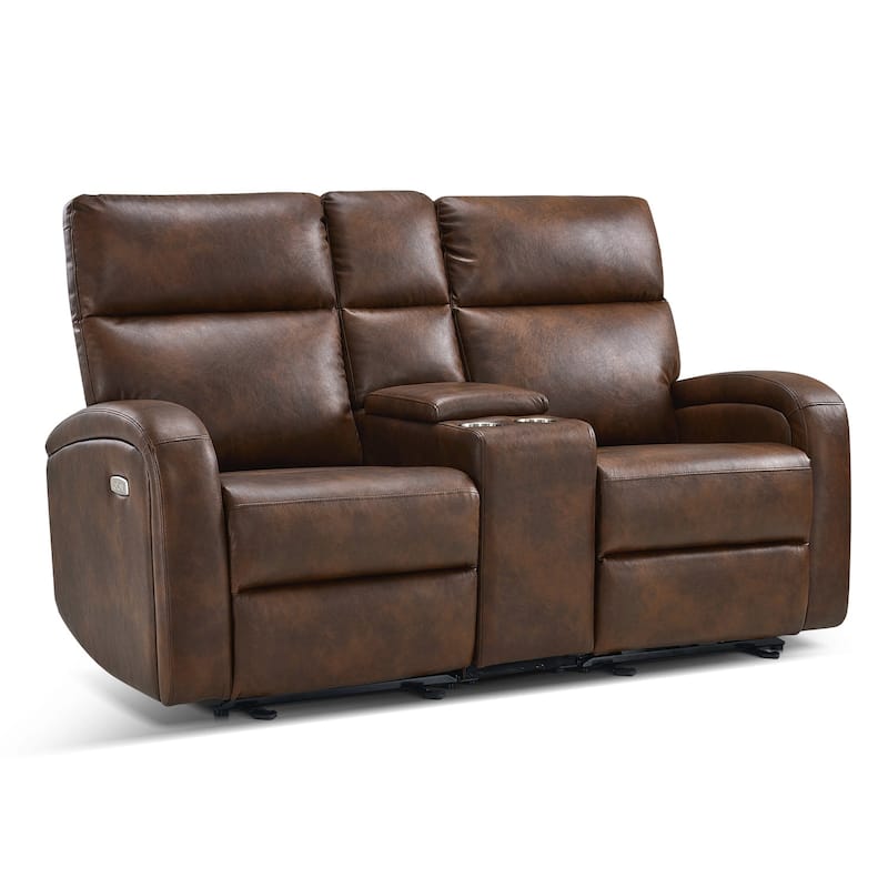 Zero Wall Recliner Loveseat with USB & Type-C Dual Ports, for Small Space, Living Room