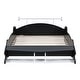 preview thumbnail 10 of 11, Black Full Size Wood Race Car-Shaped Platform Bed with Wheels