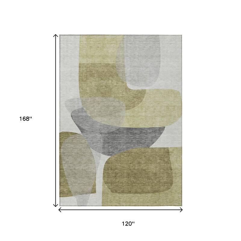 HomeRoots Abstract Transitional Rectangle Outdoor Rug