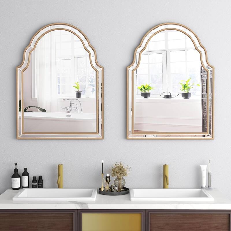 Arch Gold Wall Mirror for Wall Decor - 31.5"×23.6"