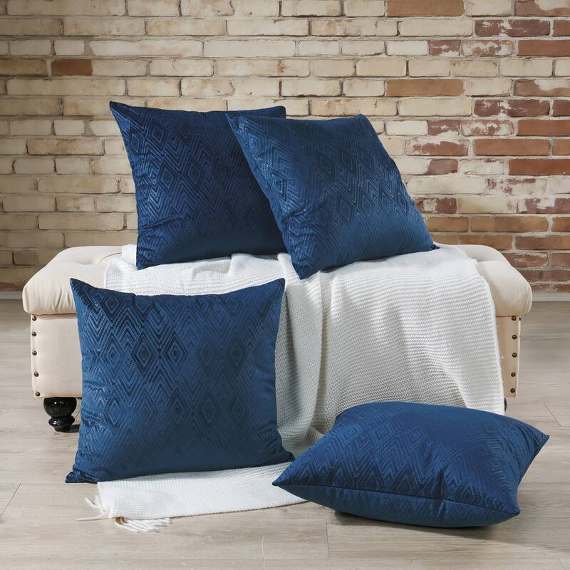 Tonopah Ikat Velvet Throw Pillow Cover Set, NO INSERT