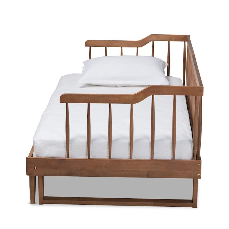 Muriel Modern and Transitional Expandable Twin to King Spindle Daybed