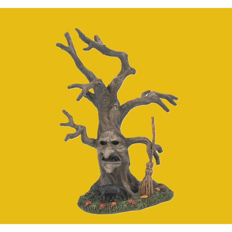 department 56 village halloween accessories scary witch tree #6011473