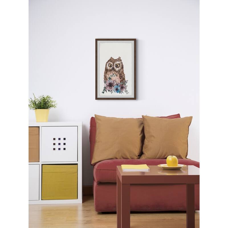 Owl Wall Art Framed Print - Medieval Majesty Canvas Painting for Home Decor - 24x36 Inch