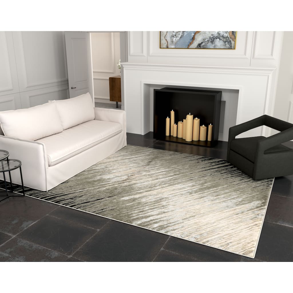 Strick & Bolton Alyosha Abstract Striped Area Rug