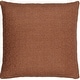 preview thumbnail 1 of 3, Ian Modern Solid Color Cotton Linen Throw Pillow 18"L x 18"W - Cover Only - Burnt Orange