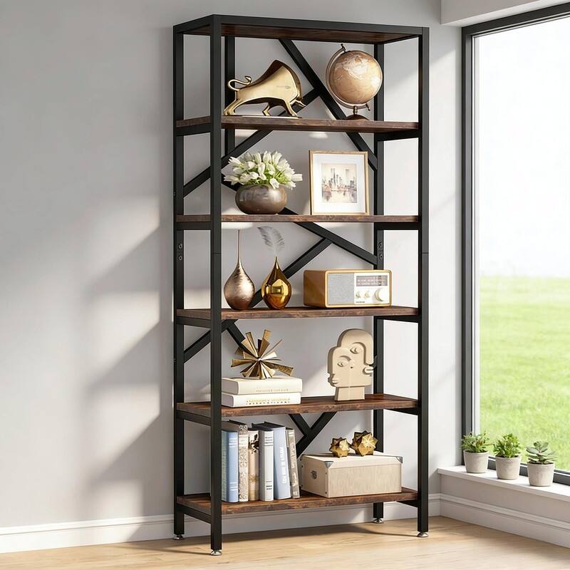 Modern Versatile Bookshelf - Sturdy Display Bookcase