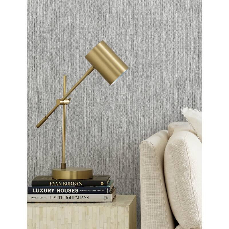 Advantage Bowman Charcoal Faux Linen Wallpaper