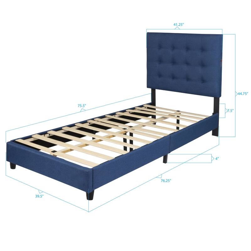 Madison Upholstered LED-lit Platform Bed Frame