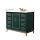Option Green / Giotto Quartz Top / Satin Bronze Hardware