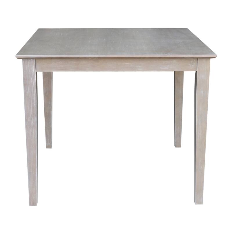 Solid Wood 36" x 36" Table in Washed Gray Taupe - washed gray taupe - washed gray taupe