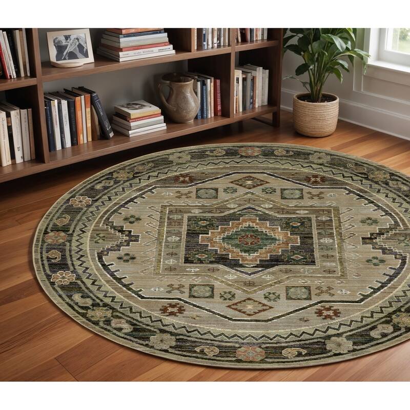 HomeRootsTribal Bohemian Rectangle Area Rug