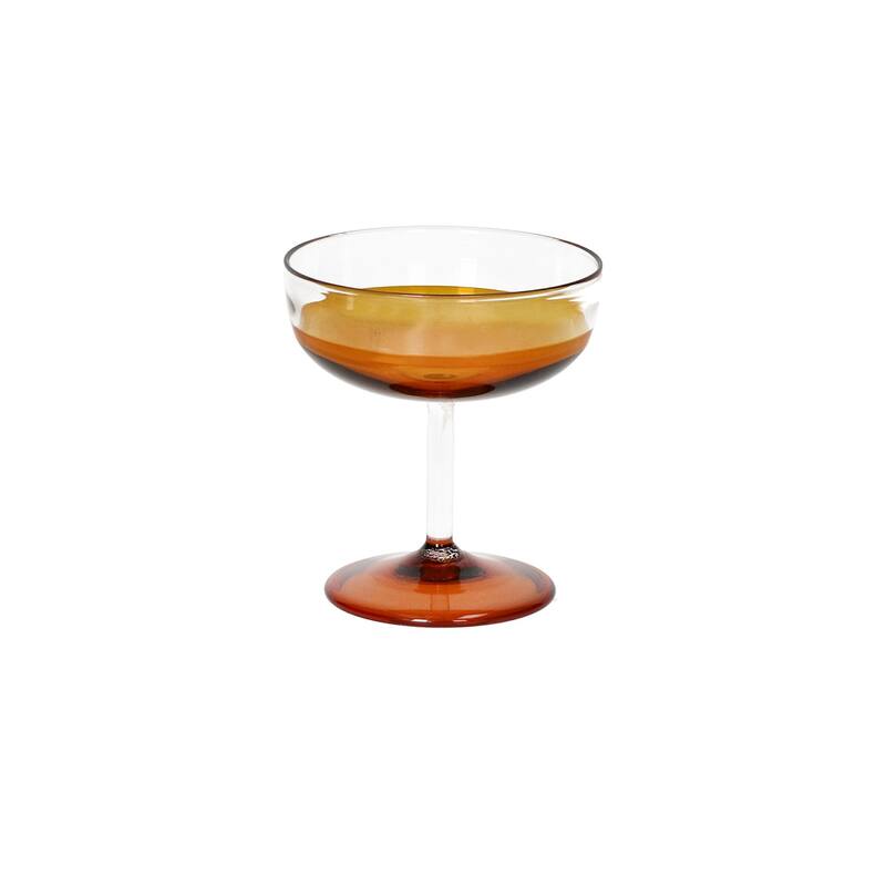 Tarifa Amber Coupe Glass 6 fl oz Borosilicate Glass