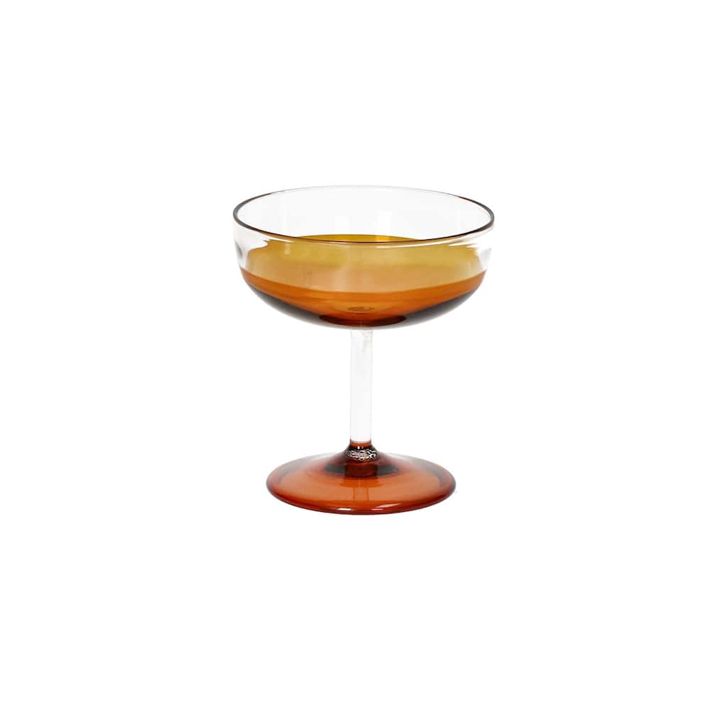 Tarifa Amber Coupe Glass 6 fl oz Borosilicate Glass