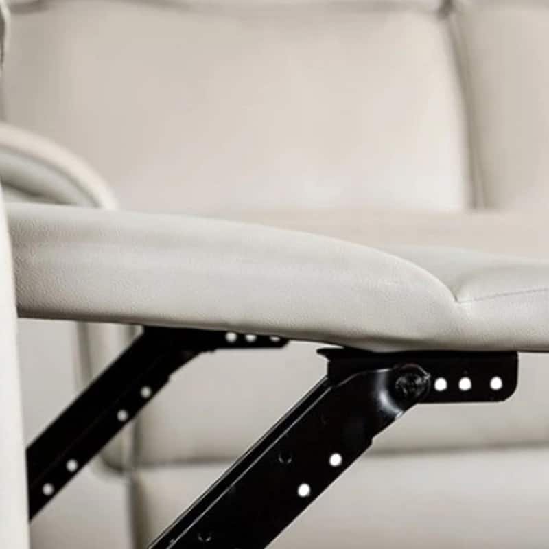 Lenne Manual Recliner Chair, Taupe Leather Match, Padded Arms