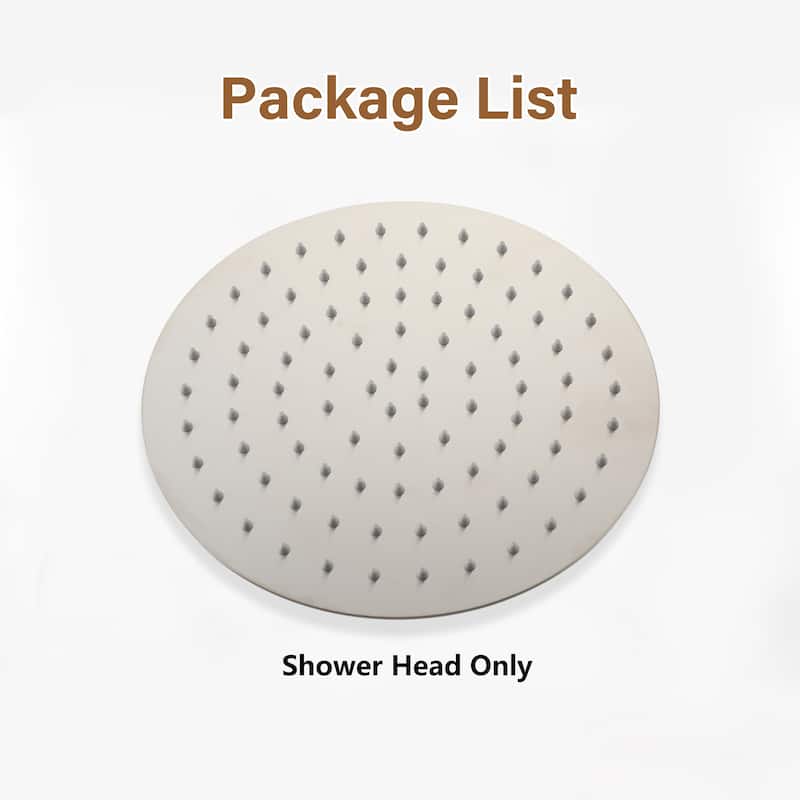 1-Spray Pattern with 2.5 GPM Round Ceiling Mount Rain Fixed Shower Head