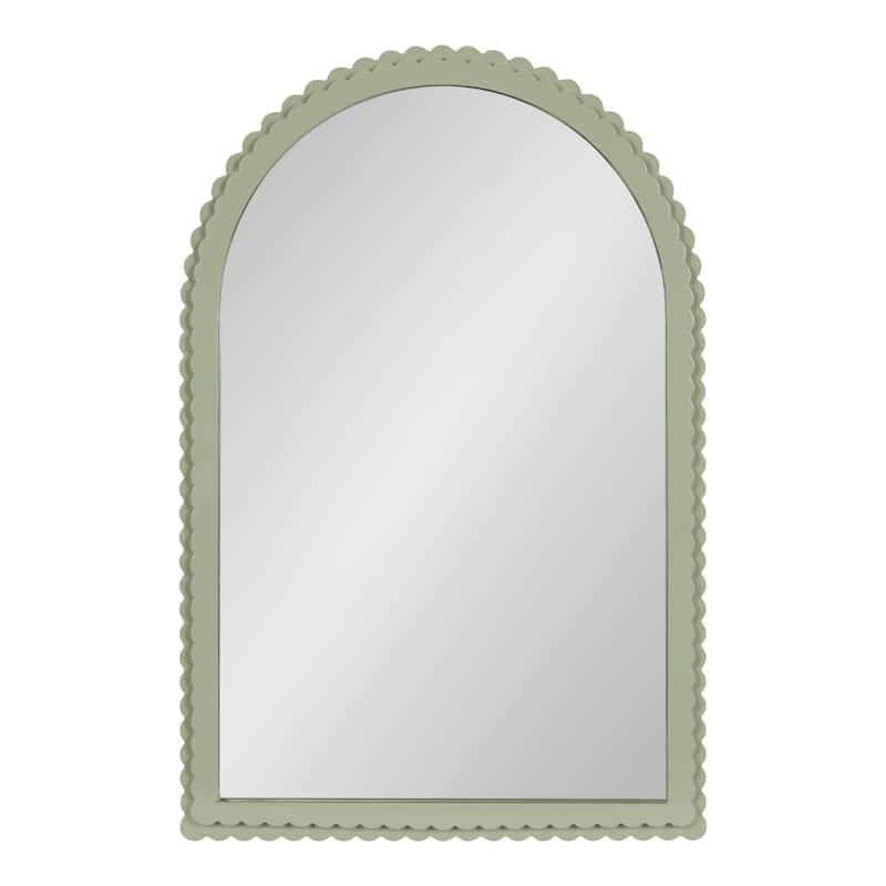 Kate and Laurel Scallia Wooden Arch Mirror