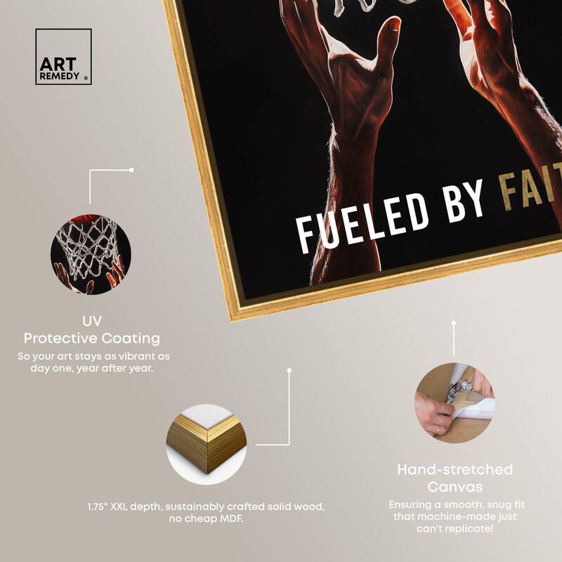 Fueled by Faith Basketball Canvas by Art Remedy