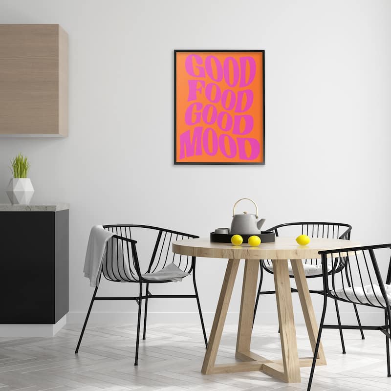 Stupell Good Food & Mood Framed Giclee Art Design By House of Lulu
