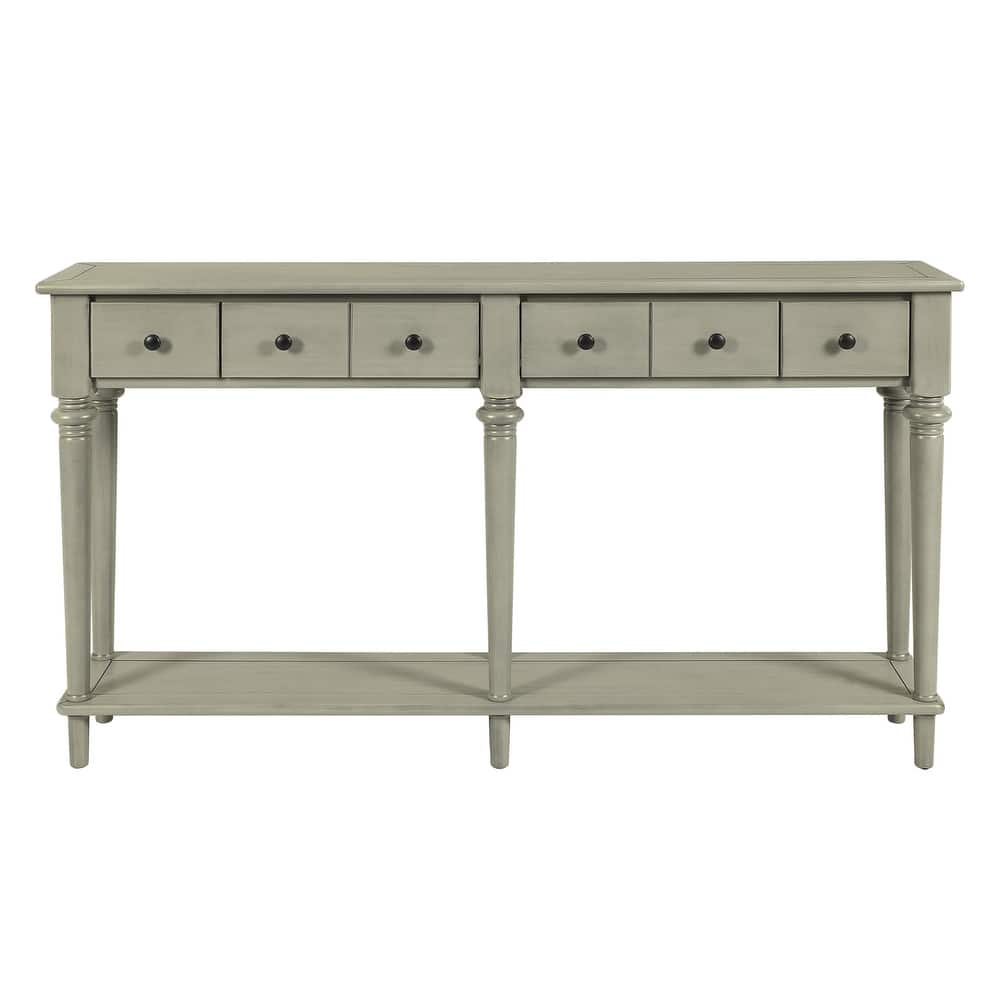 Retro Console Table with Open Shelf