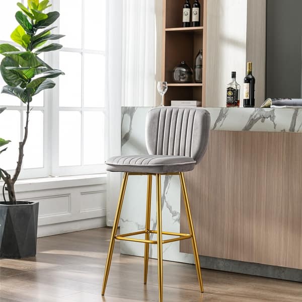 Bar Stools with Back and Footrest Counter Height Dining Chairs