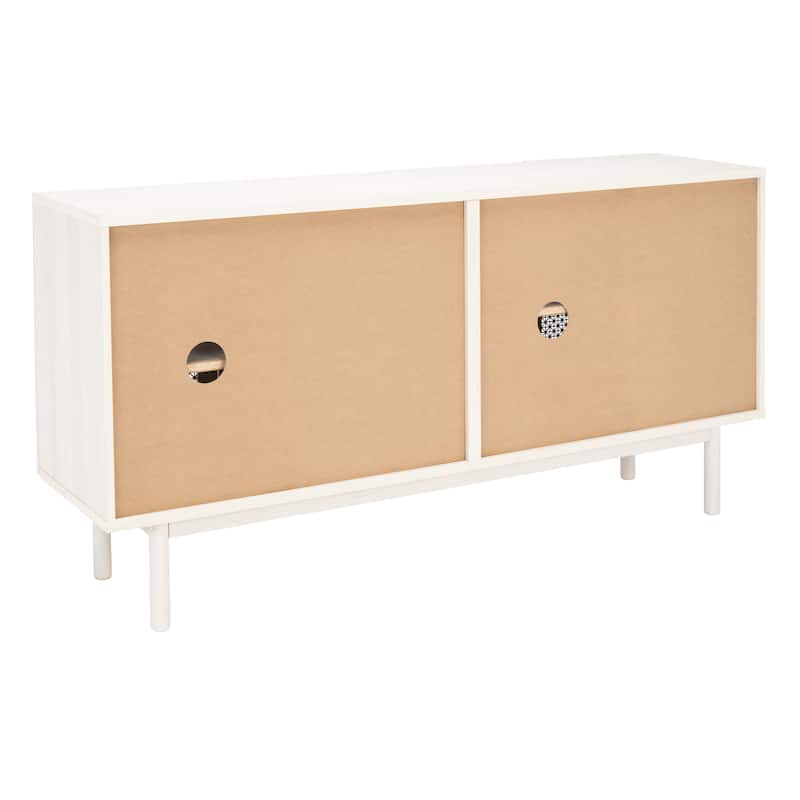 SAFAVIEH Micaela 63-inch 4-Door Storage Media TV Stand - 63.1" W x 16.3" D x 31.7" H - 63Wx16Dx32H