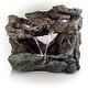 preview thumbnail 24 of 43, Alpine Corporation Outdoor Multi-Tier Rainforest Rock Waterfall Fountain with LED Lights