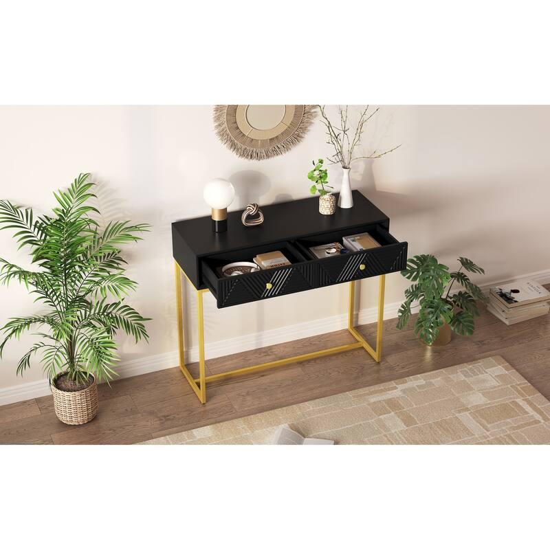 Modern Sleek Console Table with Storage