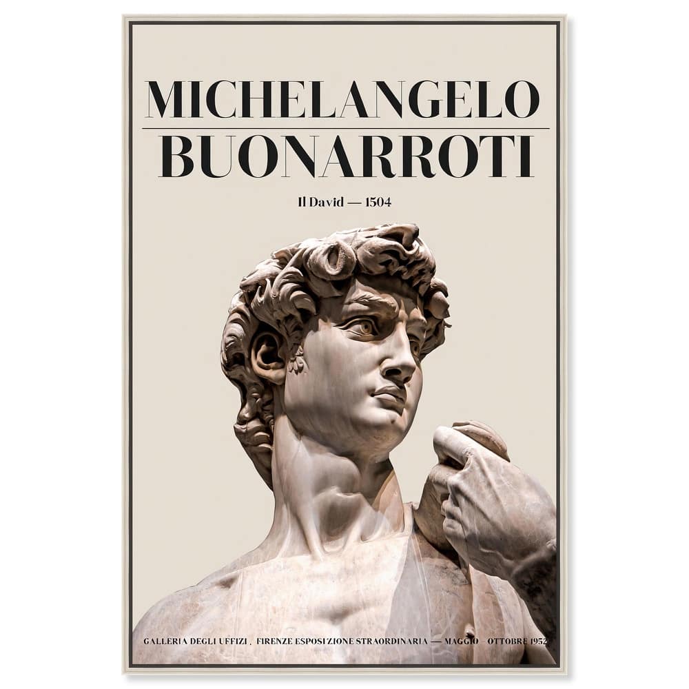 Gaze of Michelangelo's David Canvas by Art Remedy