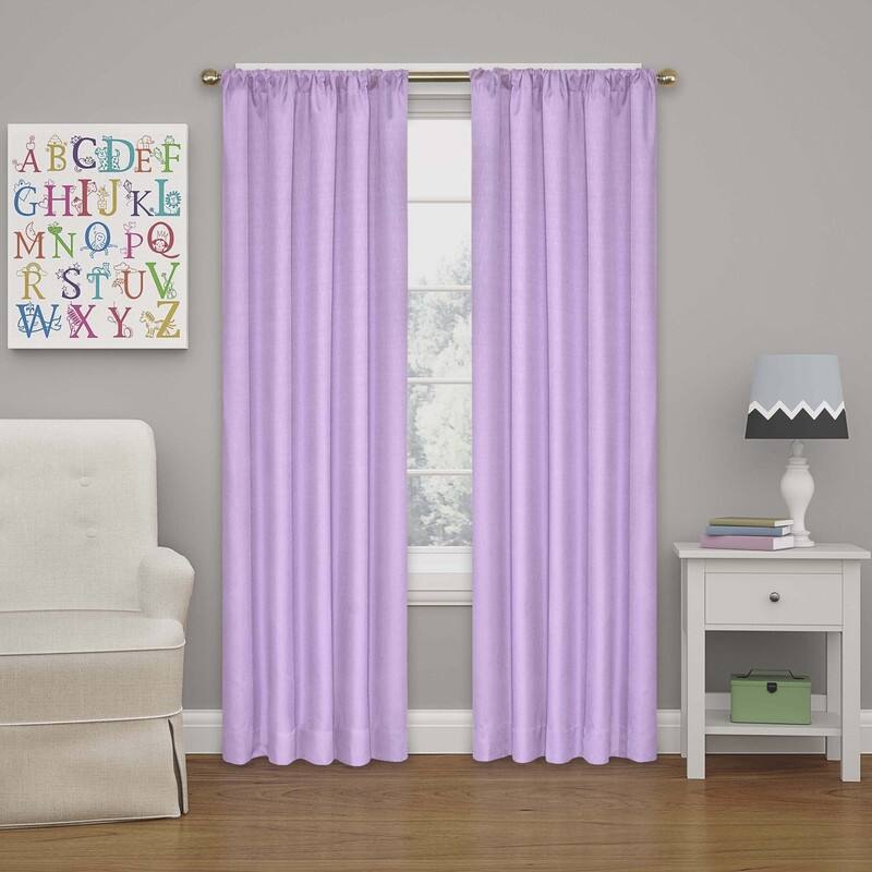 Eclipse Kendall Blackout Window Curtain Panel - 54 Inches - Light Purple