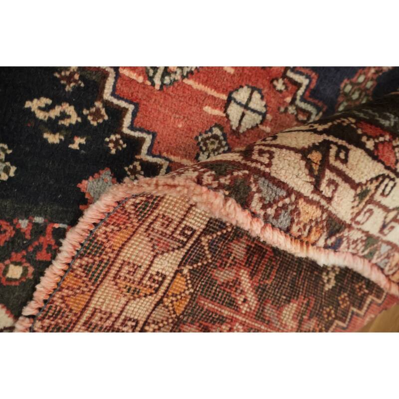 Hand Knotted Oriental 100% Wool Carpet Traditional Tribal Red Shiraz Area Rug - 7' 6'' X 4' 1''