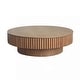 preview thumbnail 13 of 13, 39.37'' Round Coffee Table with Storage, Natural Wood