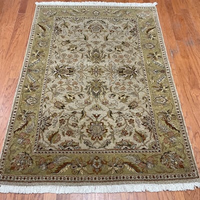 HERAT ORIENTAL Handmade Kashan Wool Rug - 4' x 6'