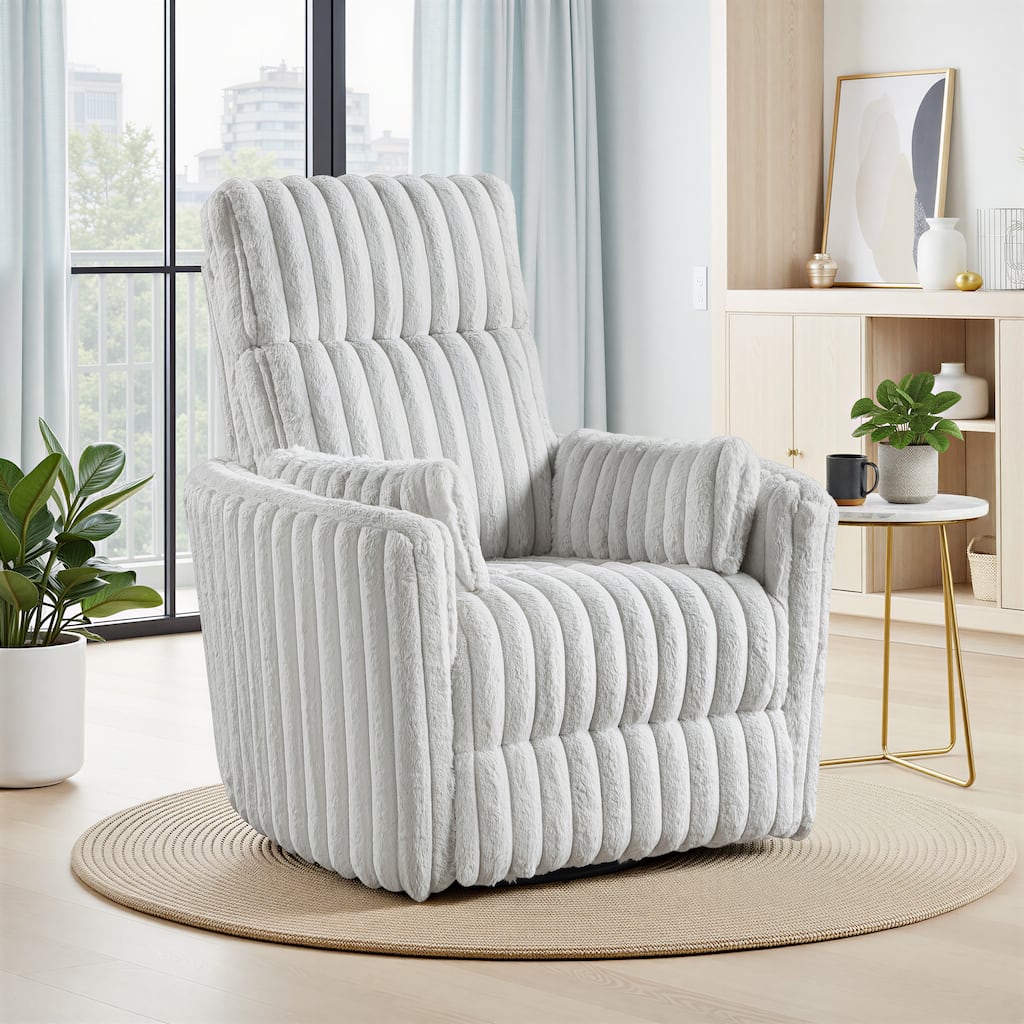 Fremont & Park Pendu Corduroy Swivel Glider Manual Reclining Chair