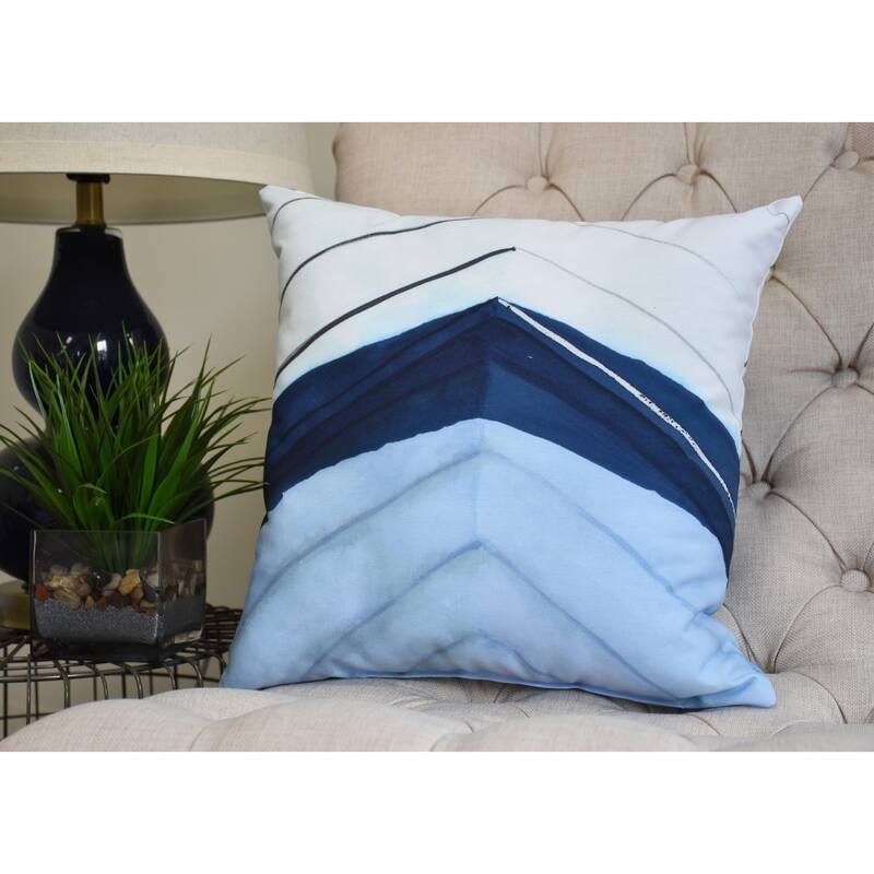 Boat Bow Center 18 inch Decorative Nautical Throw Pillow - Navy