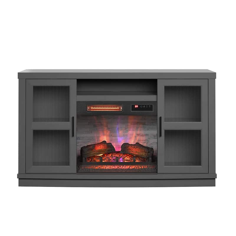 duraflame® Electric Fireplace Entertainment Console for 60 Inch TVs, Antique Gray