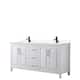 Option White, Black Trim, Carrara Cultured Marble Top