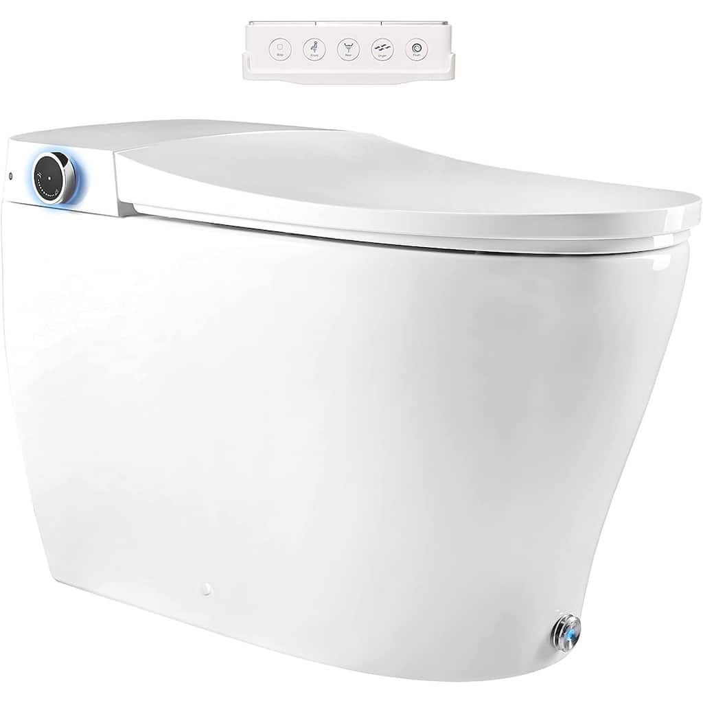 BidetMate 6000 Series Electronic Smart Toilet Seat with Remote - White - Fits Elongated Toilets