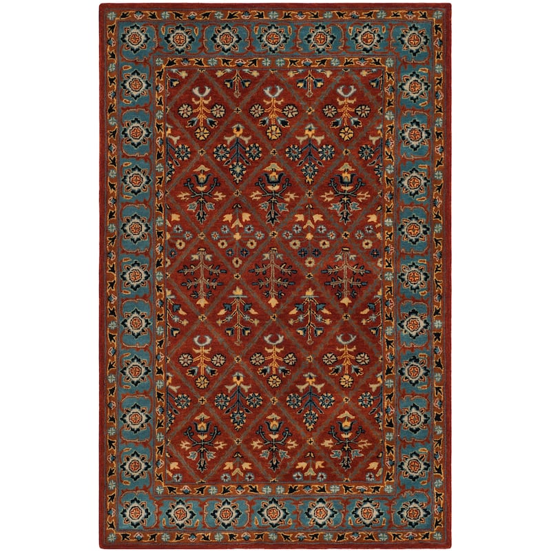 SAFAVIEH Handmade Heritage Overlapping Diamond Traditional Oriental Wool Rug
