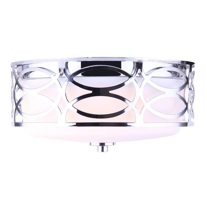 Canarm Drake 2 Light 11-3/4" Wide Flush Mount Ceiling Fixture