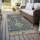 preview thumbnail 103 of 118, Machine Washable Indoor/ Outdoor Traditional Chantille Rug Blue - 2'3" x 7'6"