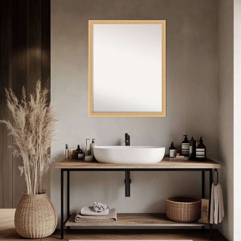 Bethany Non-Beveled Wood Framed Bathroom Vanity Wall Mirror